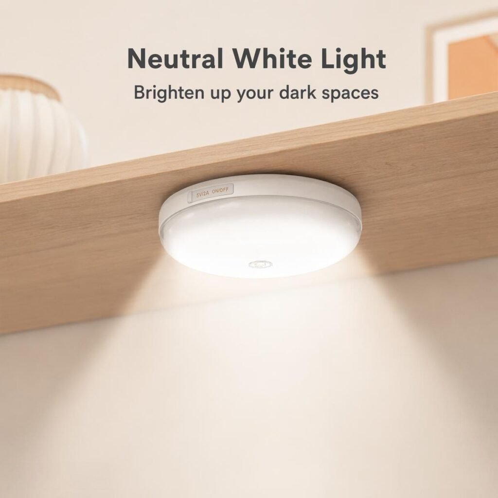 Waterproof Punch-Free Round Rechargeable Ceiling Light — Bathroom Ambience Lamp — product image 4