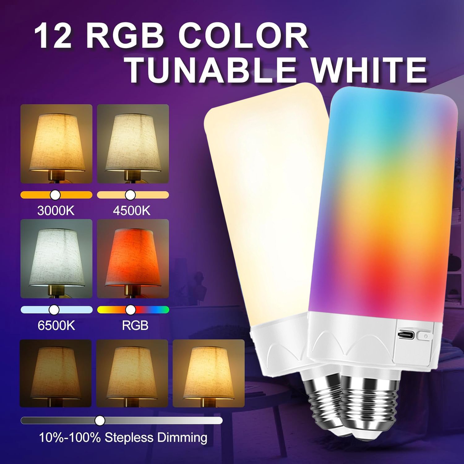Durable Magnetic Corn LED Bulb — Rechargeable, Remote, Timer & Colour Change for Sconces — product image 3