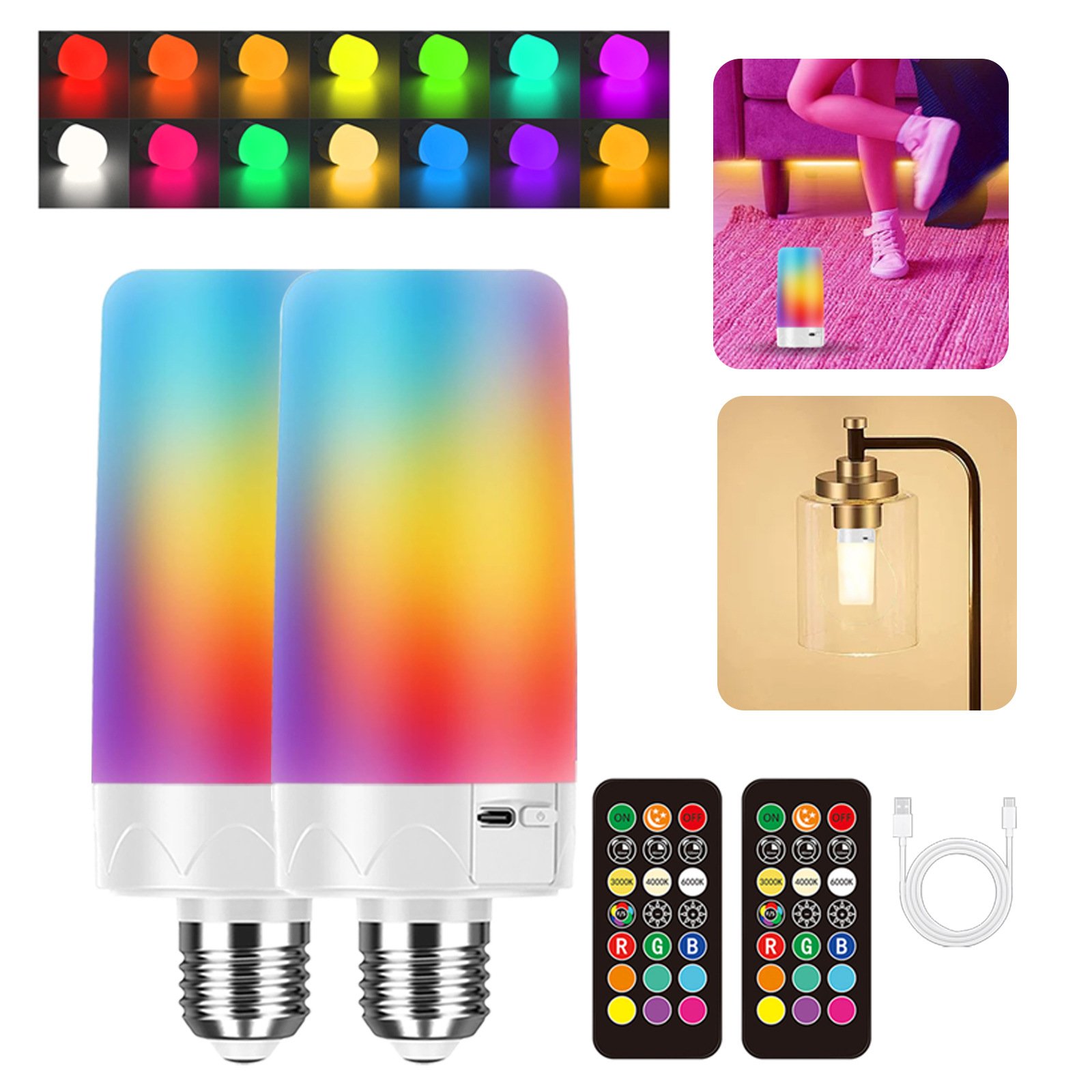 Durable Magnetic Corn LED Bulb — Rechargeable, Remote, Timer & Colour Change for Sconces — detail image 1