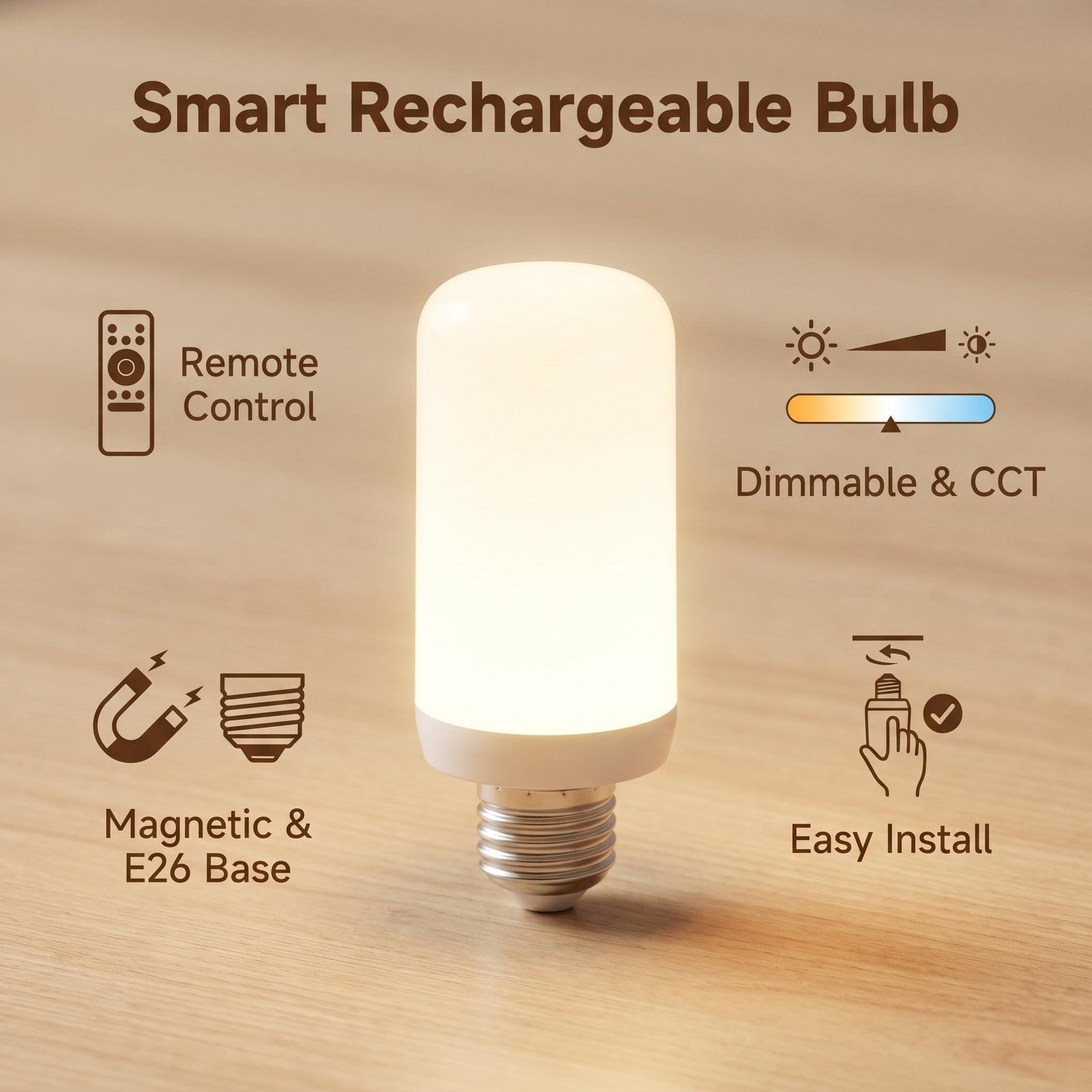 Remote Control Magnetic Corn LED Bulb — 360° High Brightness, 3 Colour Temperatures — product image 5
