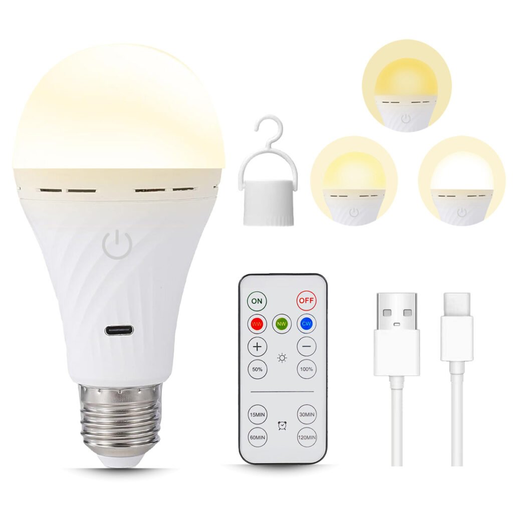 LED Emergency Bulb E27 — Rechargeable Camping, Market Stall & Blackout Light — product image 1