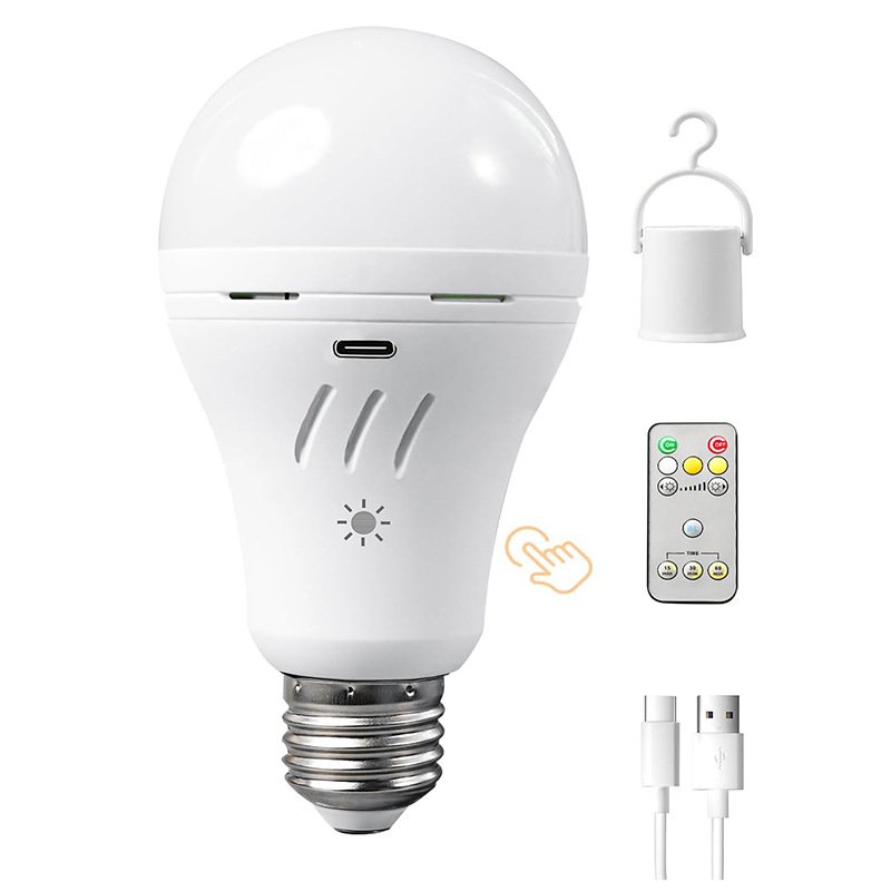 USB-C Rechargeable E27 Light Bulb with Remote — Timer & Memory for Sconce Pendants — product image 1