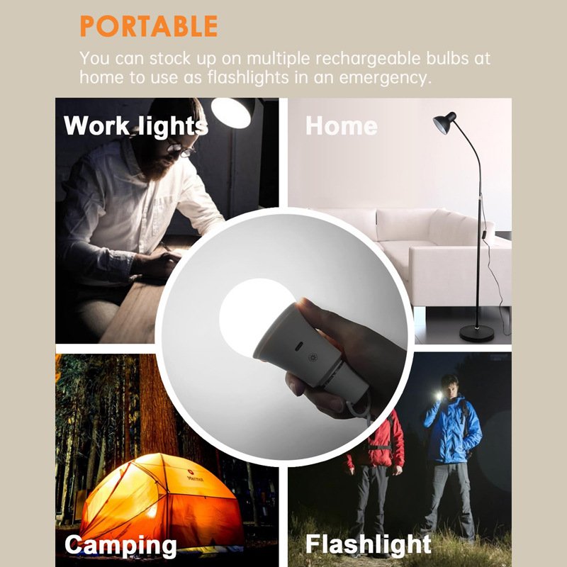 USB Rechargeable Colour-Changing LED Bulb with Remote & Timer — Sconce Bulb — detail image 6