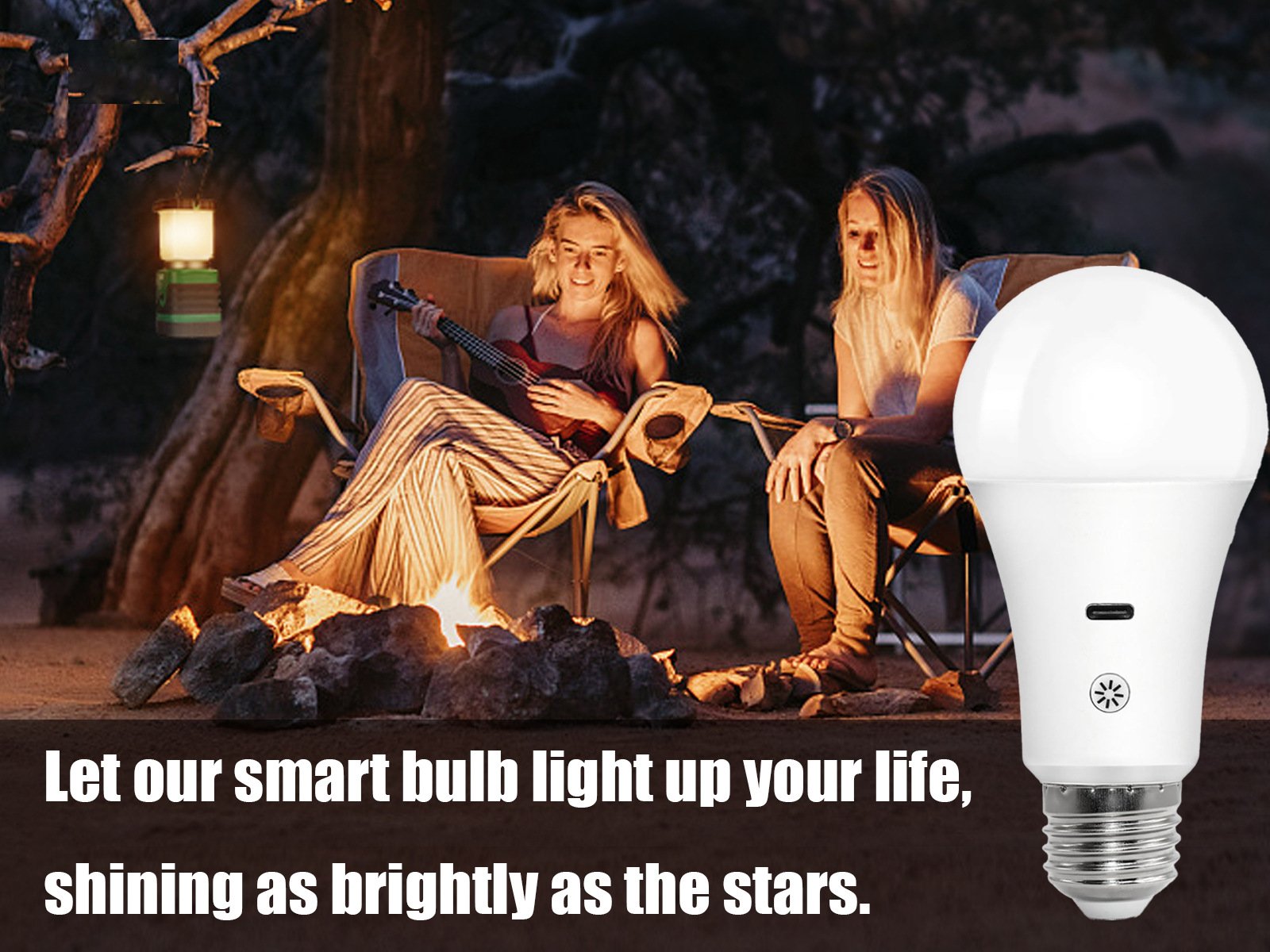 USB Rechargeable Colour-Changing LED Bulb with Remote & Timer — Sconce Bulb — detail image 8