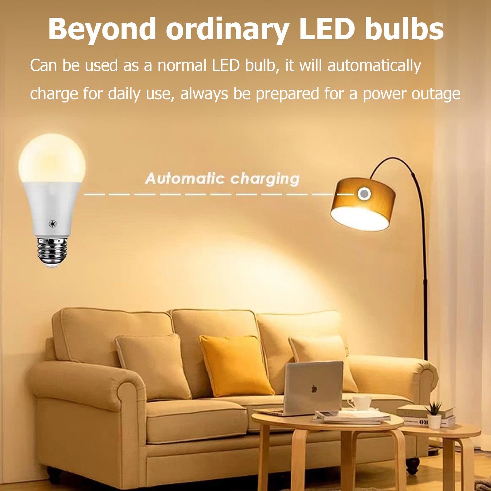 High-Capacity Rechargeable LED Sconce Bulb with Remote — Battery Wall Light Bulb — detail image 3
