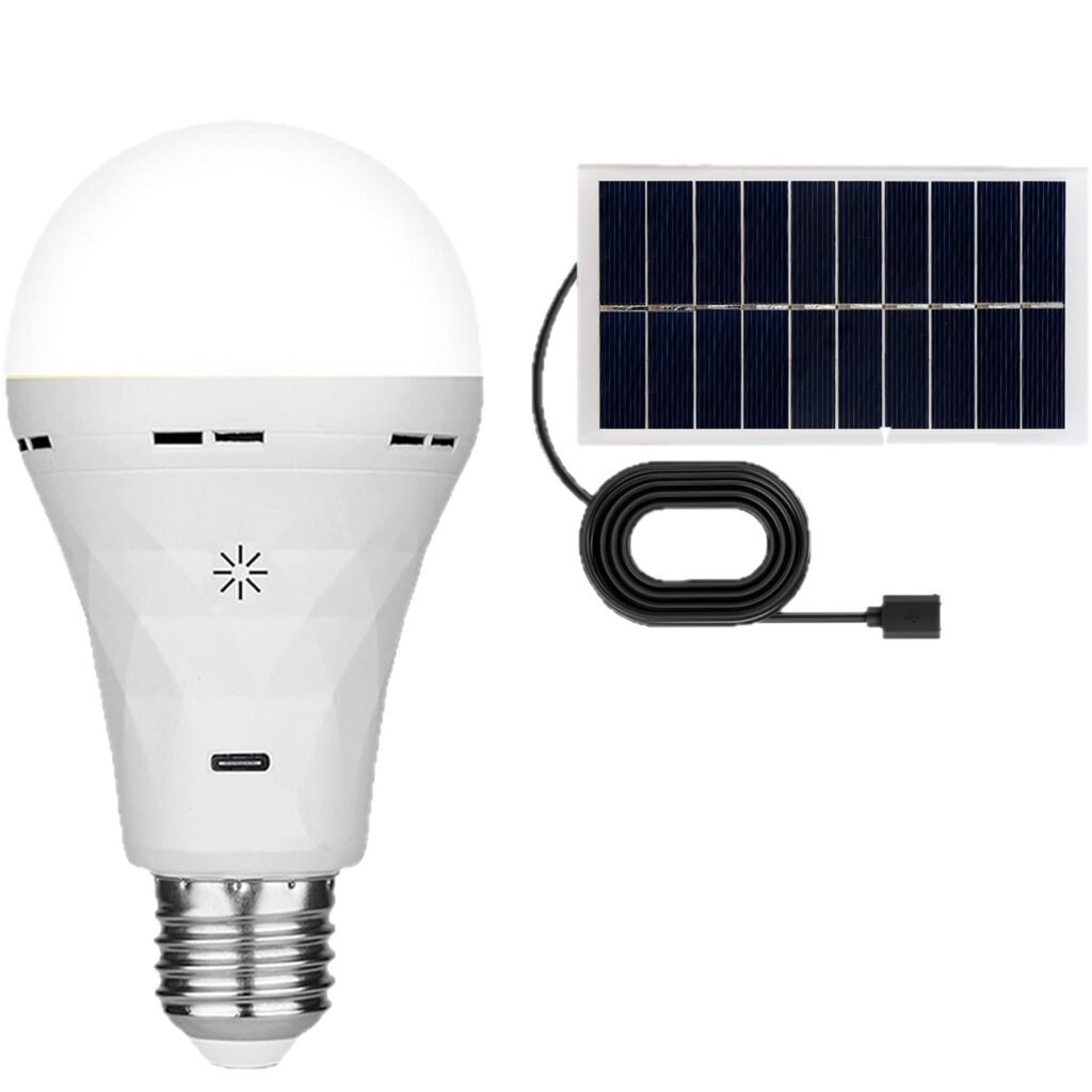 Solar Rechargeable Camping Bulb with Remote — Outdoor Wall Light & Camping Lantern — product image 5