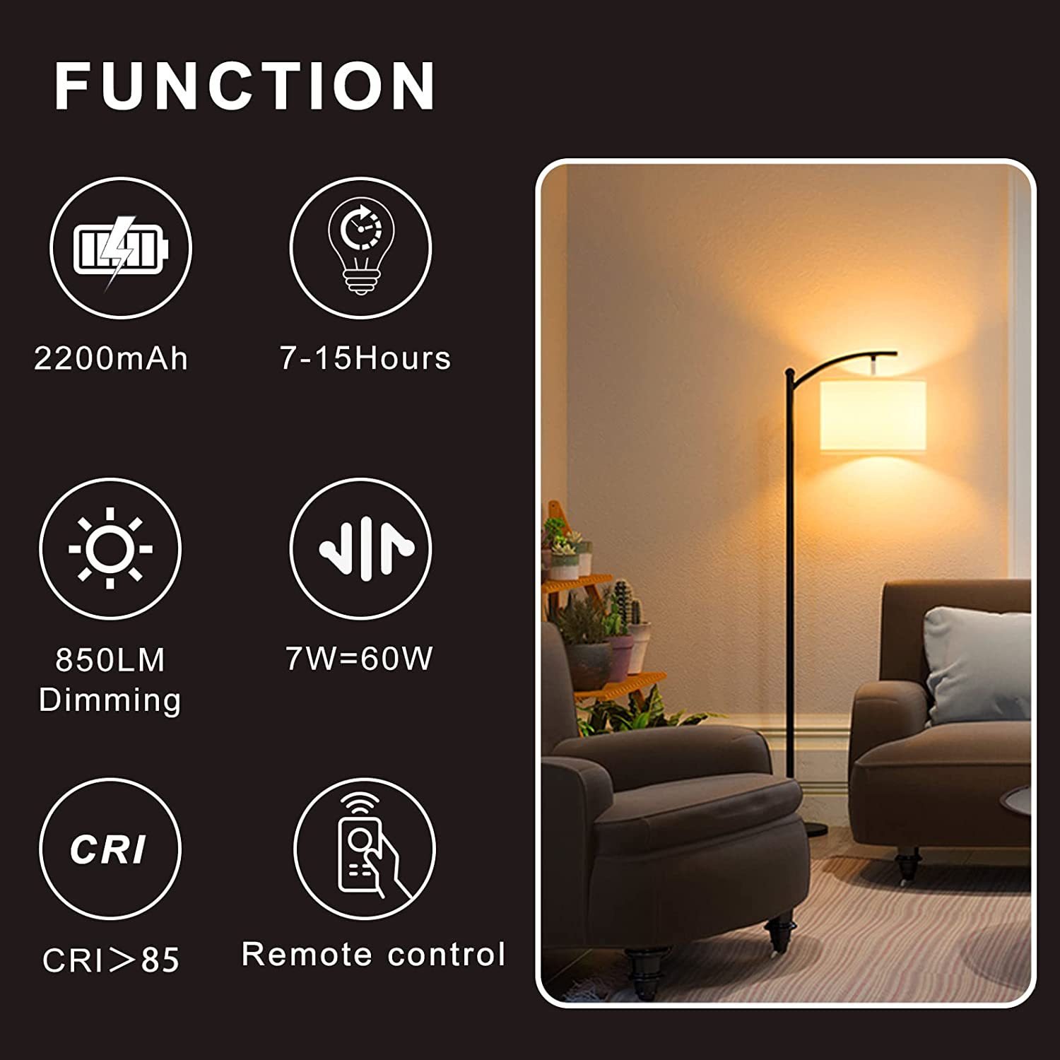 Rechargeable Ice Ball RGB Light with Remote — Battery Powered Pendant & Sconce Bulb — detail image 5