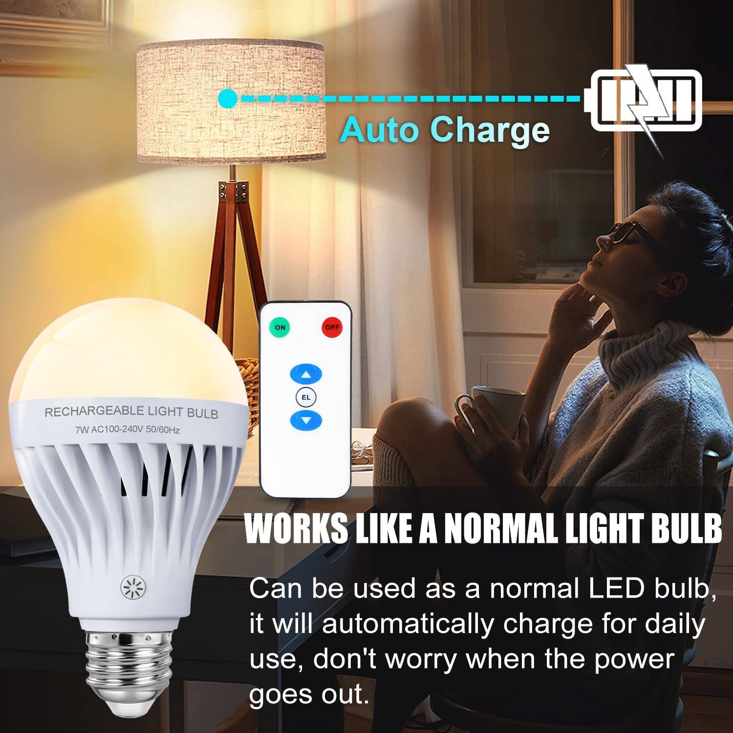 Rechargeable Ice Ball RGB Light with Remote — Battery Powered Pendant & Sconce Bulb — detail image 11