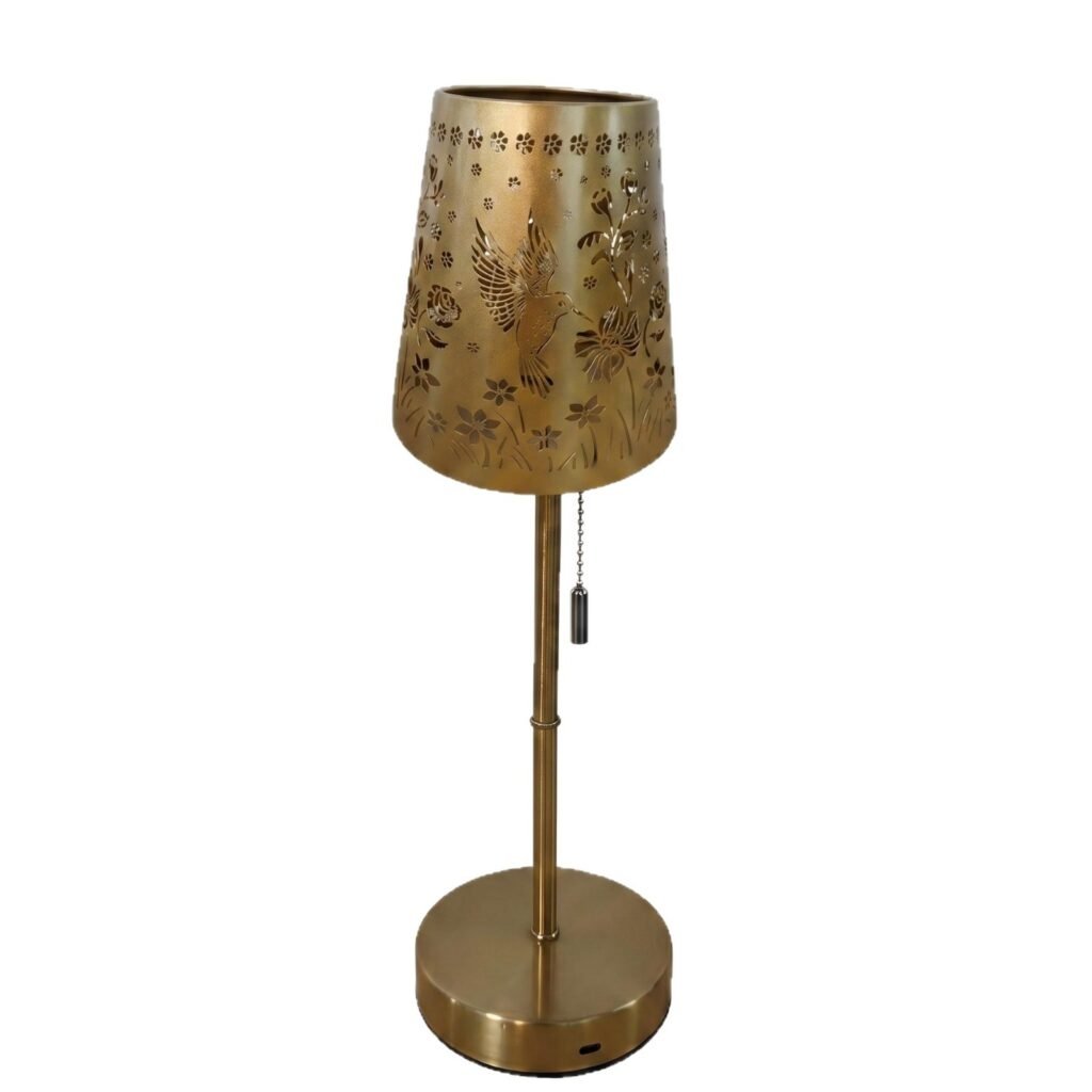 Gold Bird & Flower Cut-Out Rechargeable Table Lamp — 1-Minute Setup, 3-Colour — product image 5