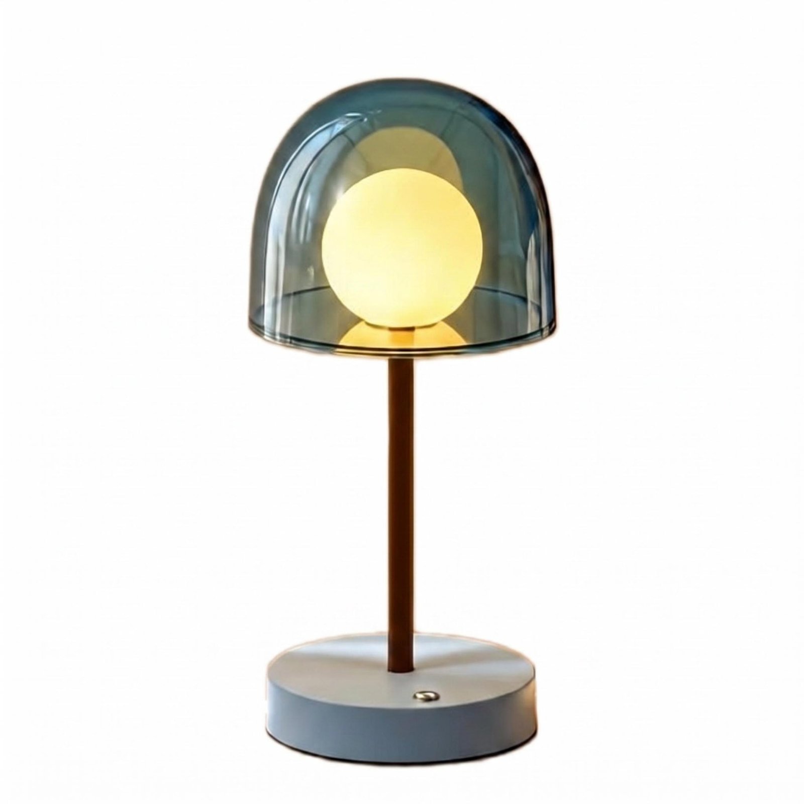 Glass Globe Rechargeable Table Lamp — USB Dimmable LED Night Light for Bedroom — product image 1