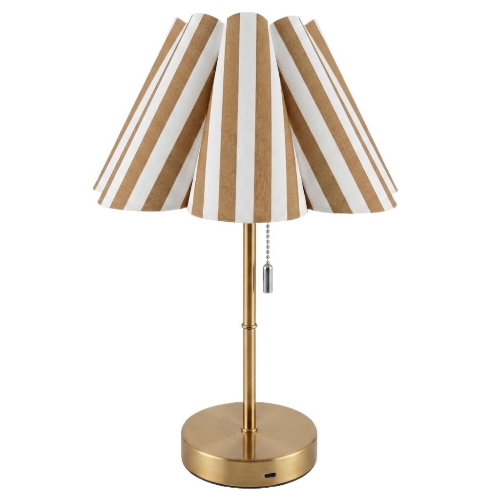 Fabric & Metal Touch Rechargeable Table Lamp — USB Bedside Ambience Night Light — product image 5