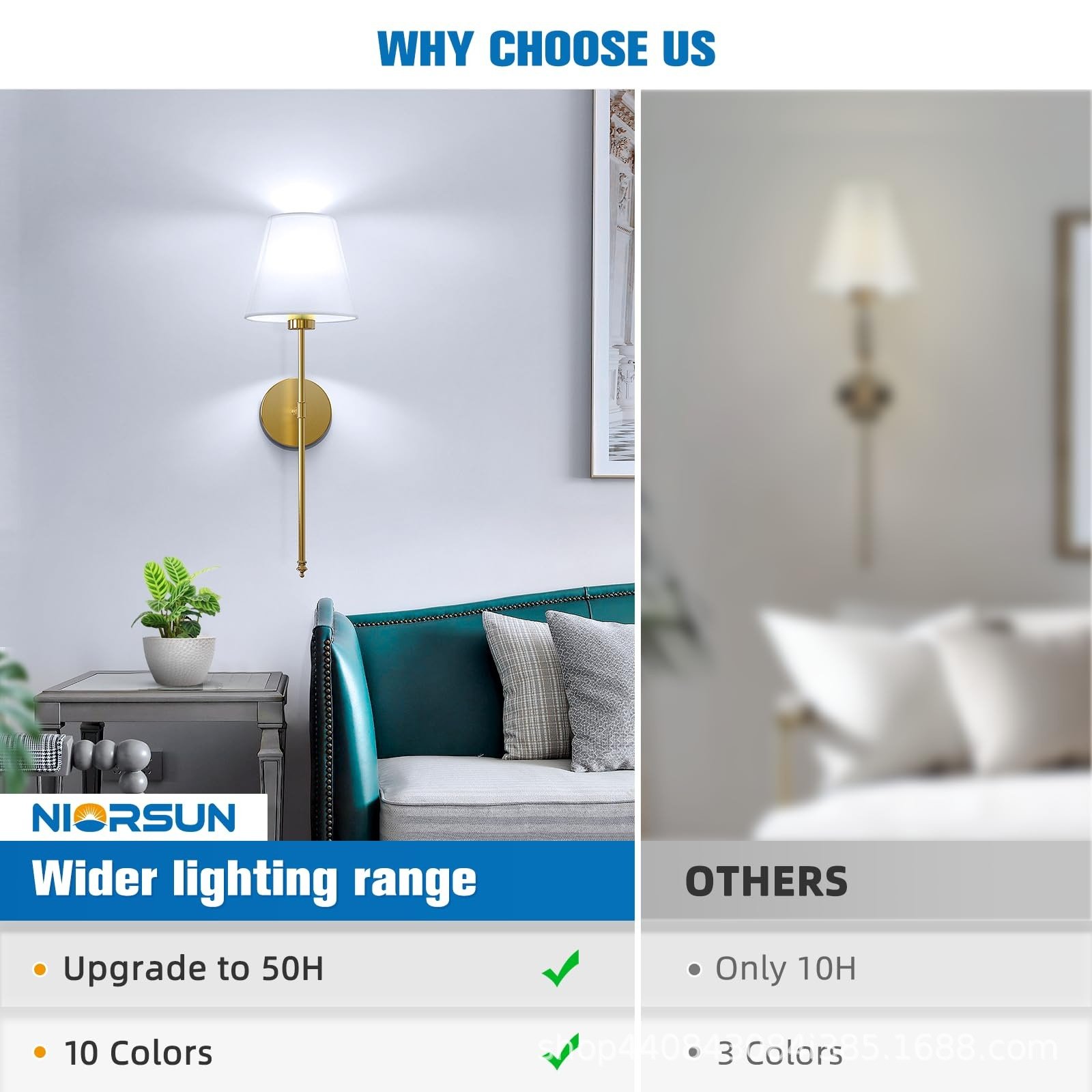 Wire-Free Dimmable Wall Sconce with Remote — Rechargeable Bedside Wall Light — detail image 7
