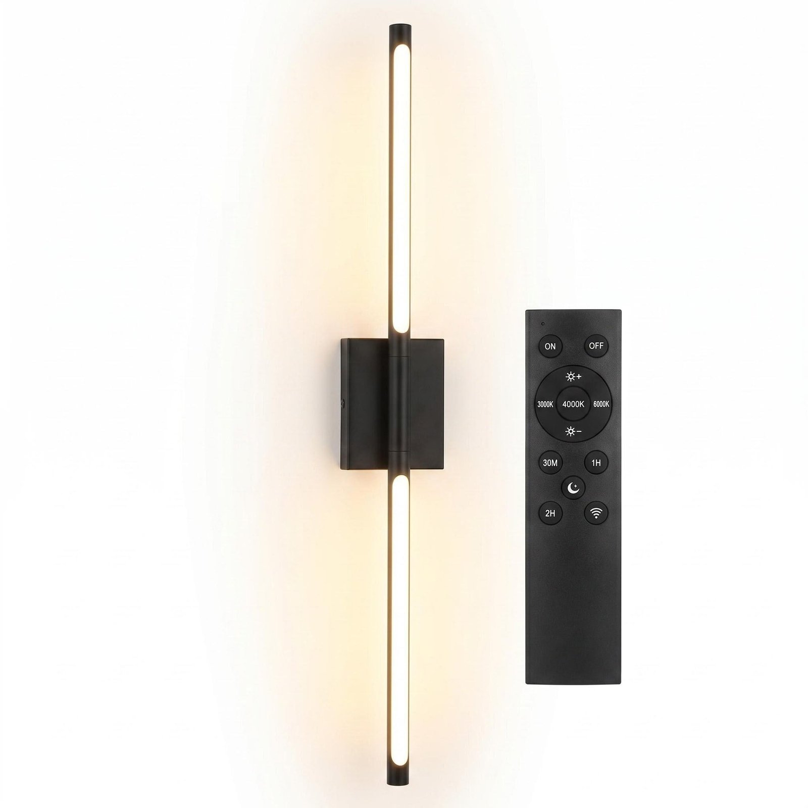 Wire-Free Dimmable Wall Sconce with Remote — Rechargeable Bedside Wall Light — detail image 10