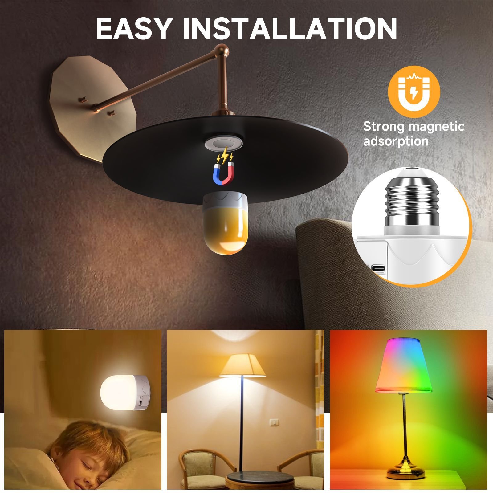 Magnetic Rechargeable Wall Sconce with Remote — High-Capacity Wireless Wall Light — product image 4